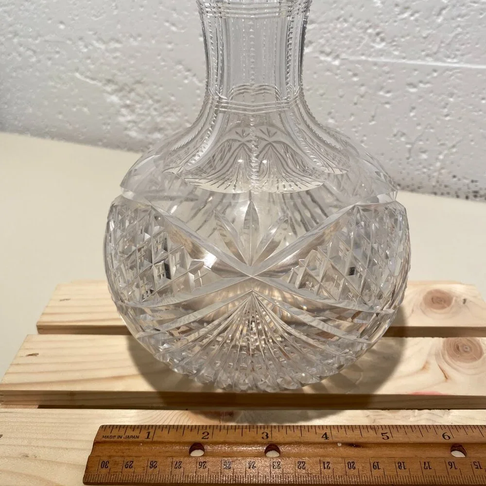 Antique American Rock Crystal Brilliant Cut Glass Vase - Picture 8 of 9